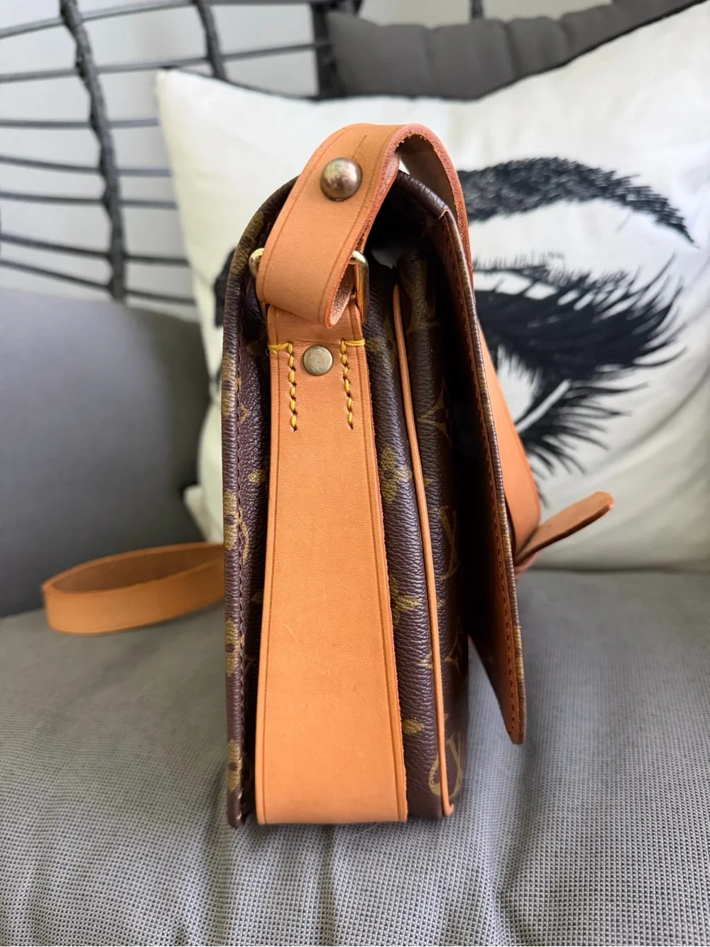 Louis Vuitton Monogram Messenger Bag - Brown with Tan Trim